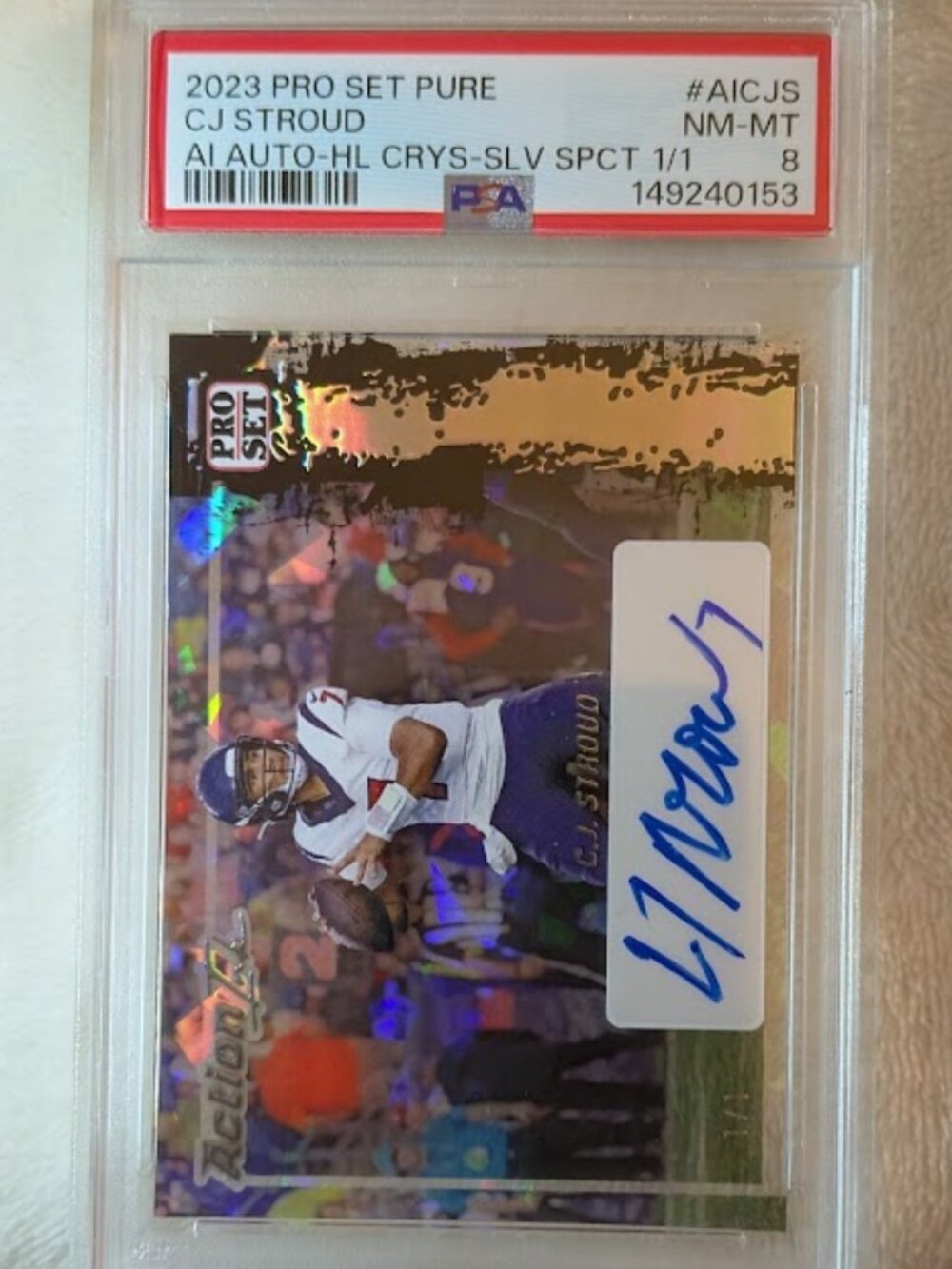 2023 Pro Set Pure Action Ink CJ STROUD #AICJS 1/1 GRD8